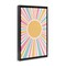 Stupell Industries Groovy Pastel Sun Rays Framed Floater Canvas Wall Art Design by Nataly White